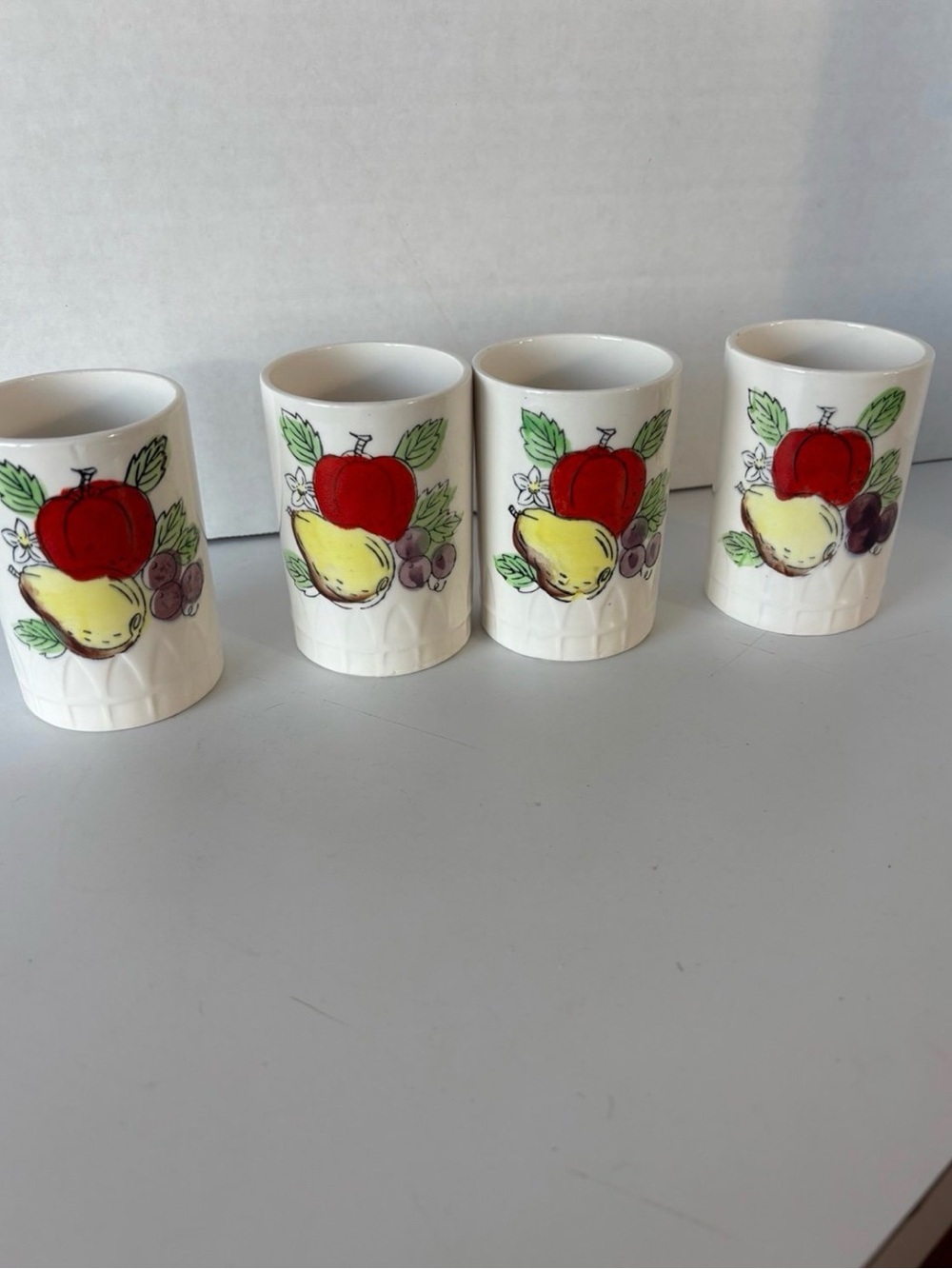 Vintage Royal Sealy Japan Ceramic Juice glasses Set of 4